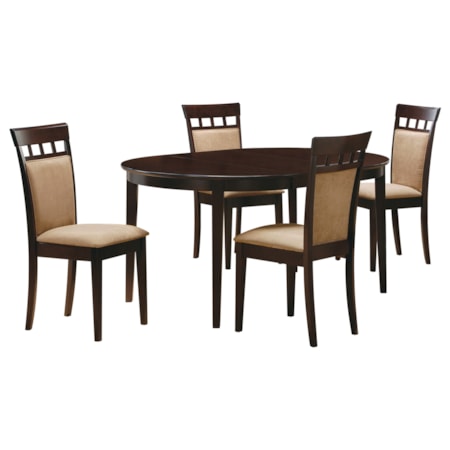 5-piece Extension Leaf Dining Table Set