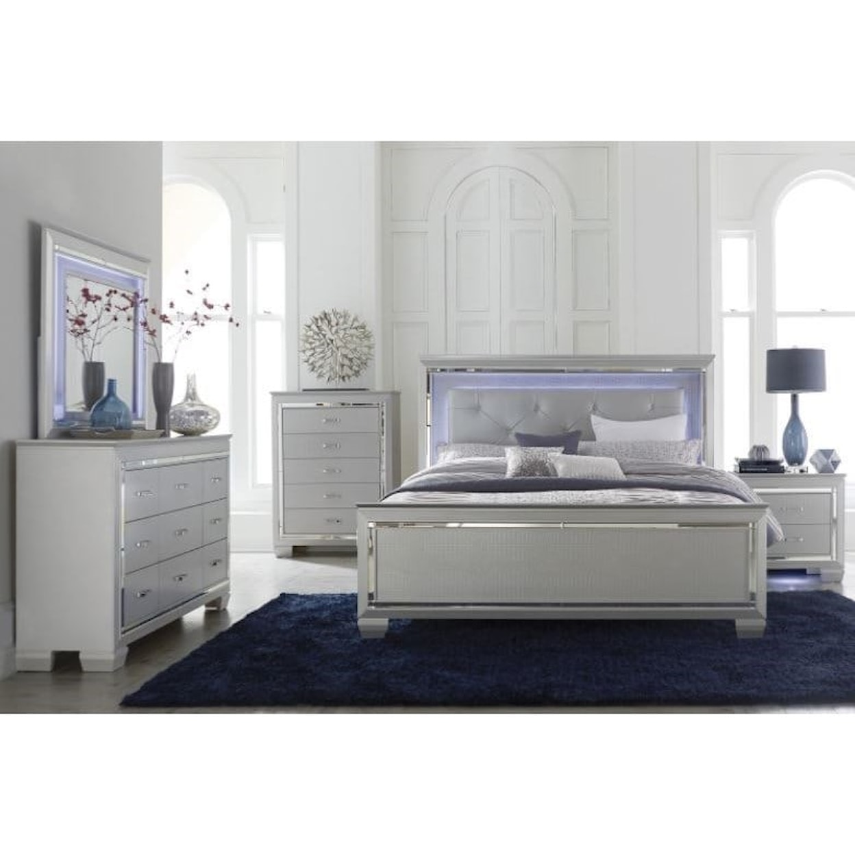 Homelegance Furniture Allura 5-Piece Queen Bedroom Group