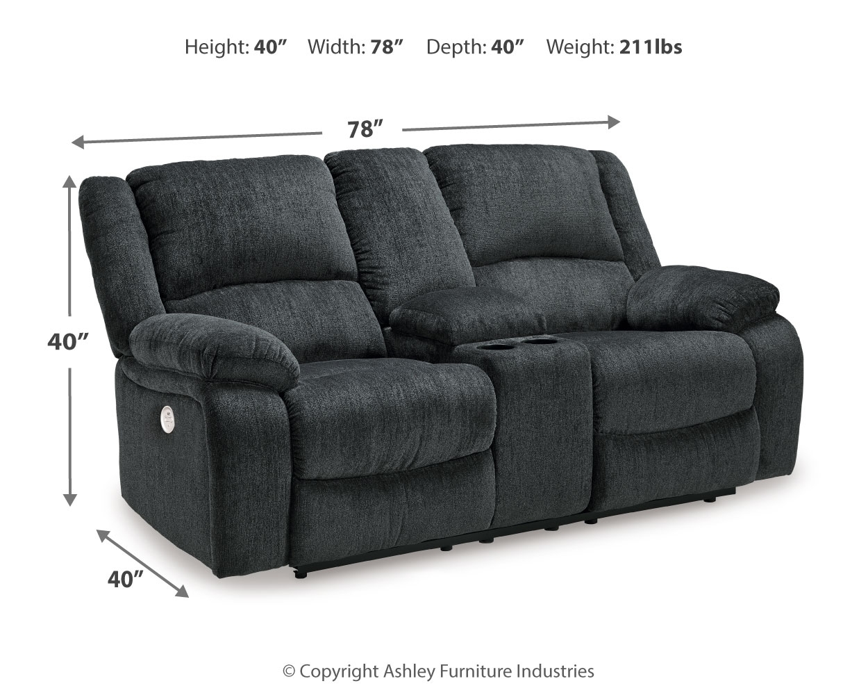 Signature Design by Ashley Draycoll 2 Power Reclining Loveseats And Recliner