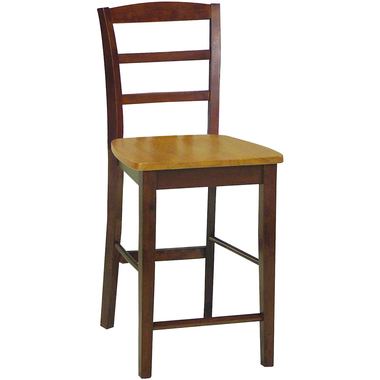 John Thomas Dining Essentials Madrid Armless Stool in Cinnamon / Espresso