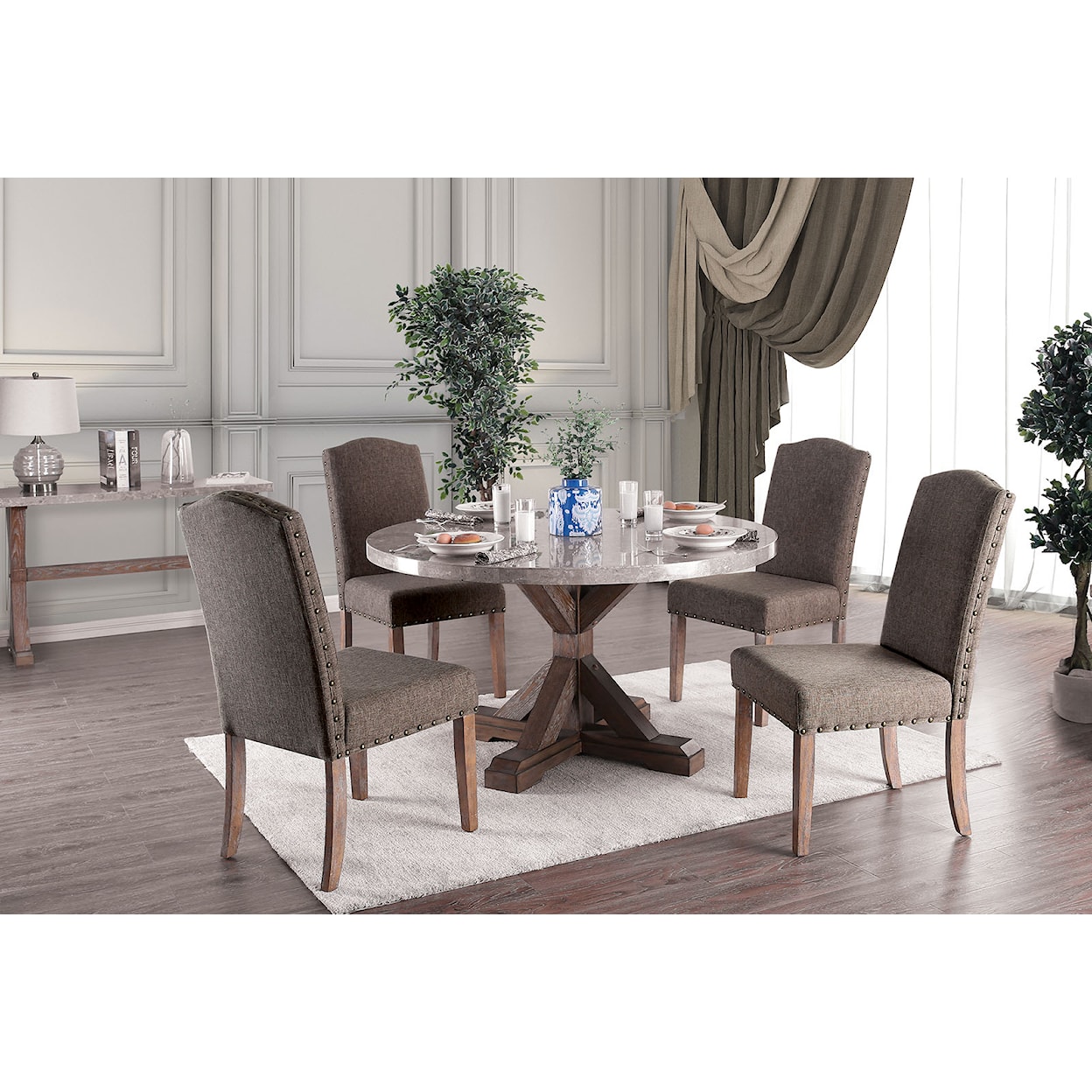Furniture of America - FOA Bridgen Dining Set