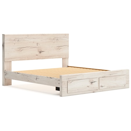 King Panel Storage Bed