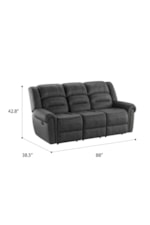 Emerald Baldwin Traditional Reclining Sofa