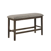 Ember Farmhouse Counter Height Upholstered Dining Bench