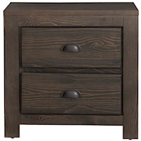 Transitional Two-Drawer Nightstand