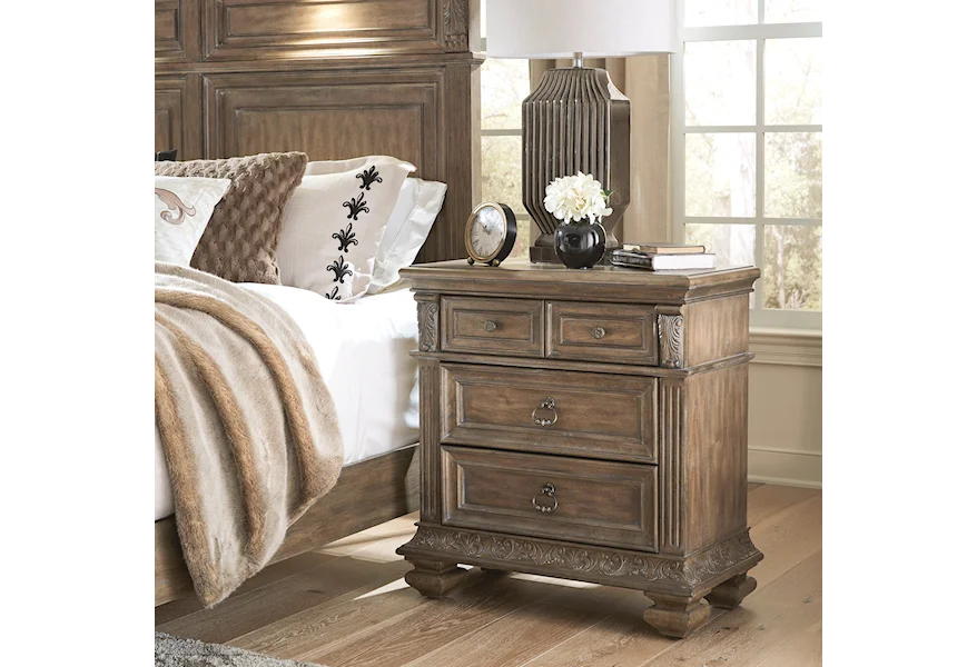 Carlisle Court 3-Drawer Bedside Chest by Liberty Furniture at Reeds Furniture