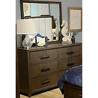 Transitional Dresser w/Beveled Mirror