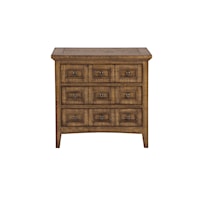Traditional 3-Drawer Nightstand with Felt-Lined Top Drawer