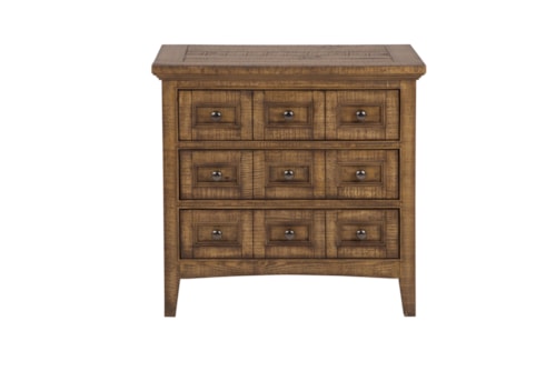 Traditional 3-Drawer Nightstand with Felt-Lined Top Drawer
