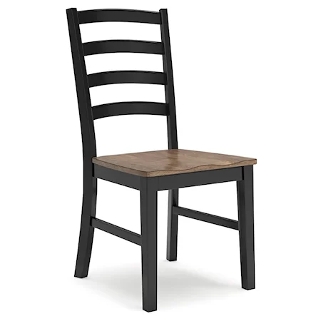 Farmhouse Two-Tone Dining Room Side Chair