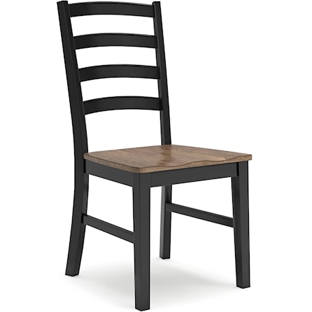 Farmhouse Two-Tone Dining Room Side Chair