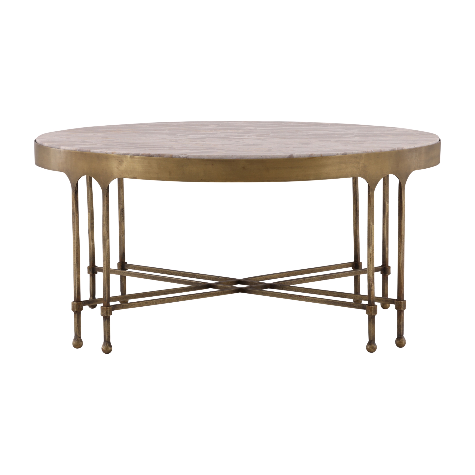 Furniture Classics Furniture Classics Oval Coffee Table with Marble Top