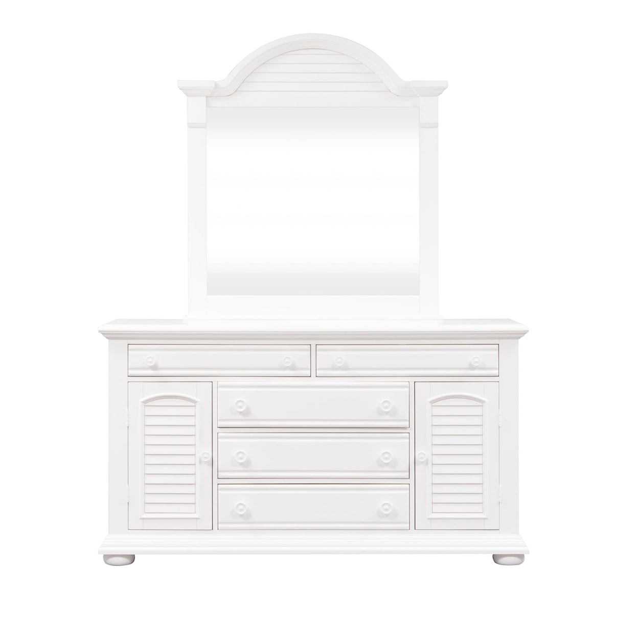 Liberty Furniture Summer House 5-Drawer Dresser and Mirror