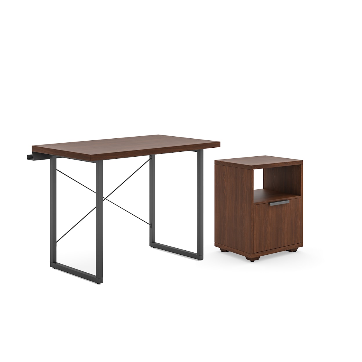 homestyles Merge Desk with File Cabinet
