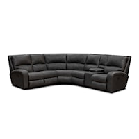 Casual 6-Piece Reclining Sectional Sofa with Storage Console
