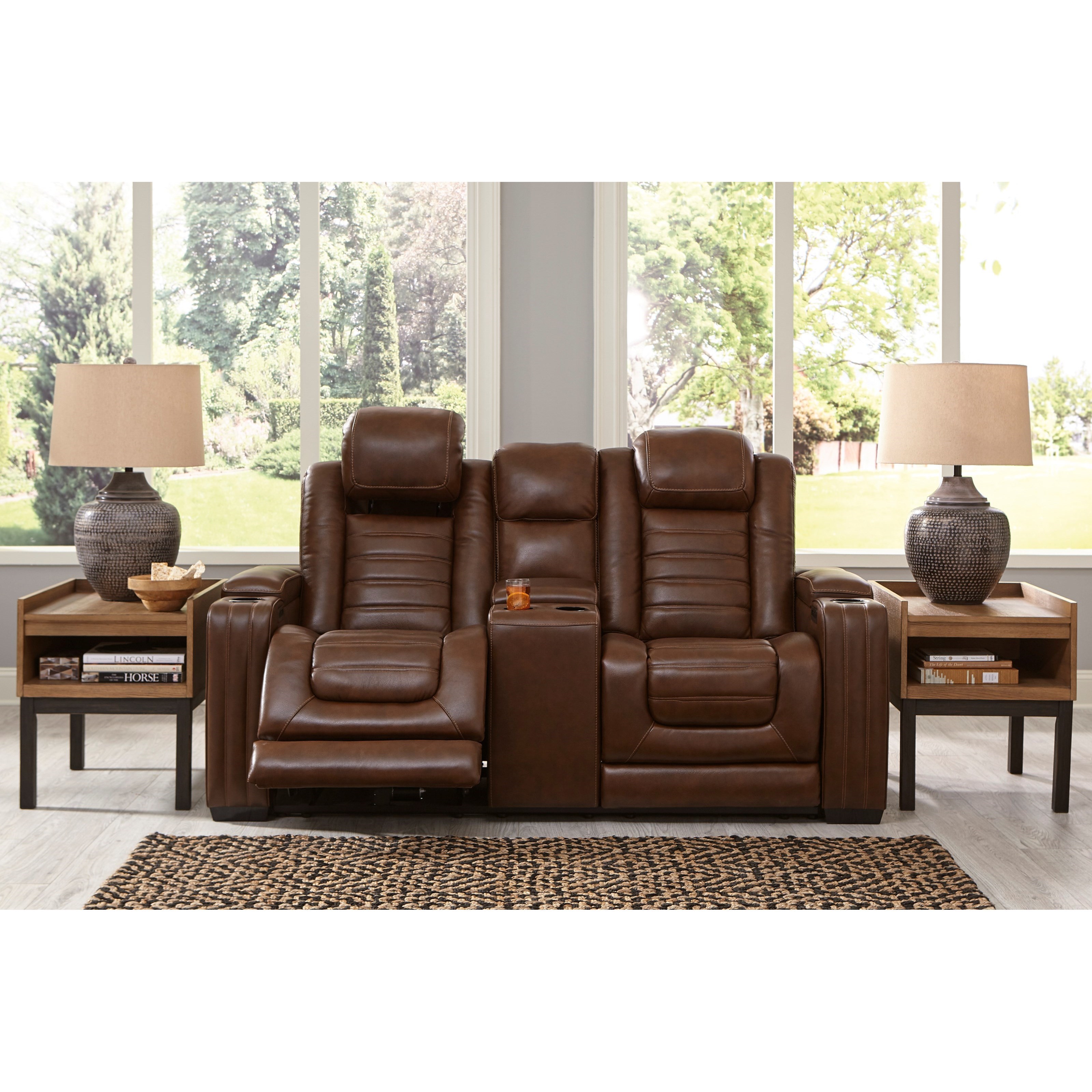 Signature Design By Ashley Backtrack U2800418 Power Reclining Loveseat ...