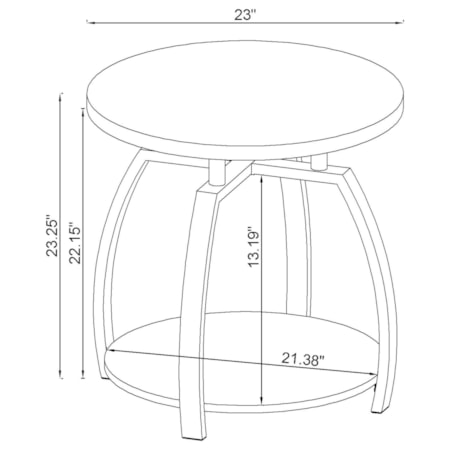 Dacre Top Side End Table