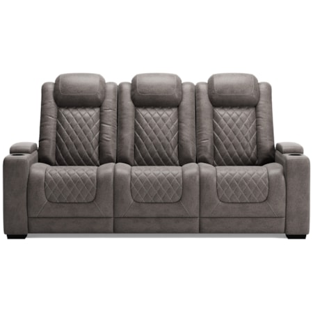 Power Reclining Sofa with Adj Headrests