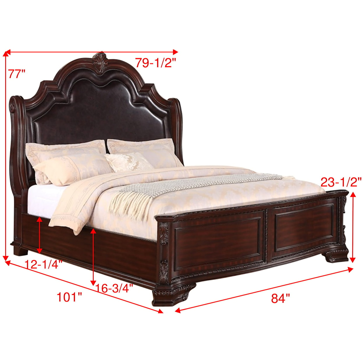 Crown Mark Sheffield King Panel Bed