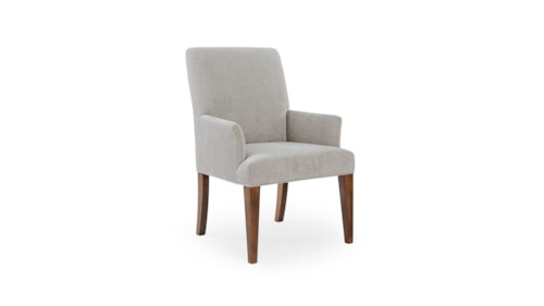 Contemporary Upholstered Dining Arm Chair with Full Back