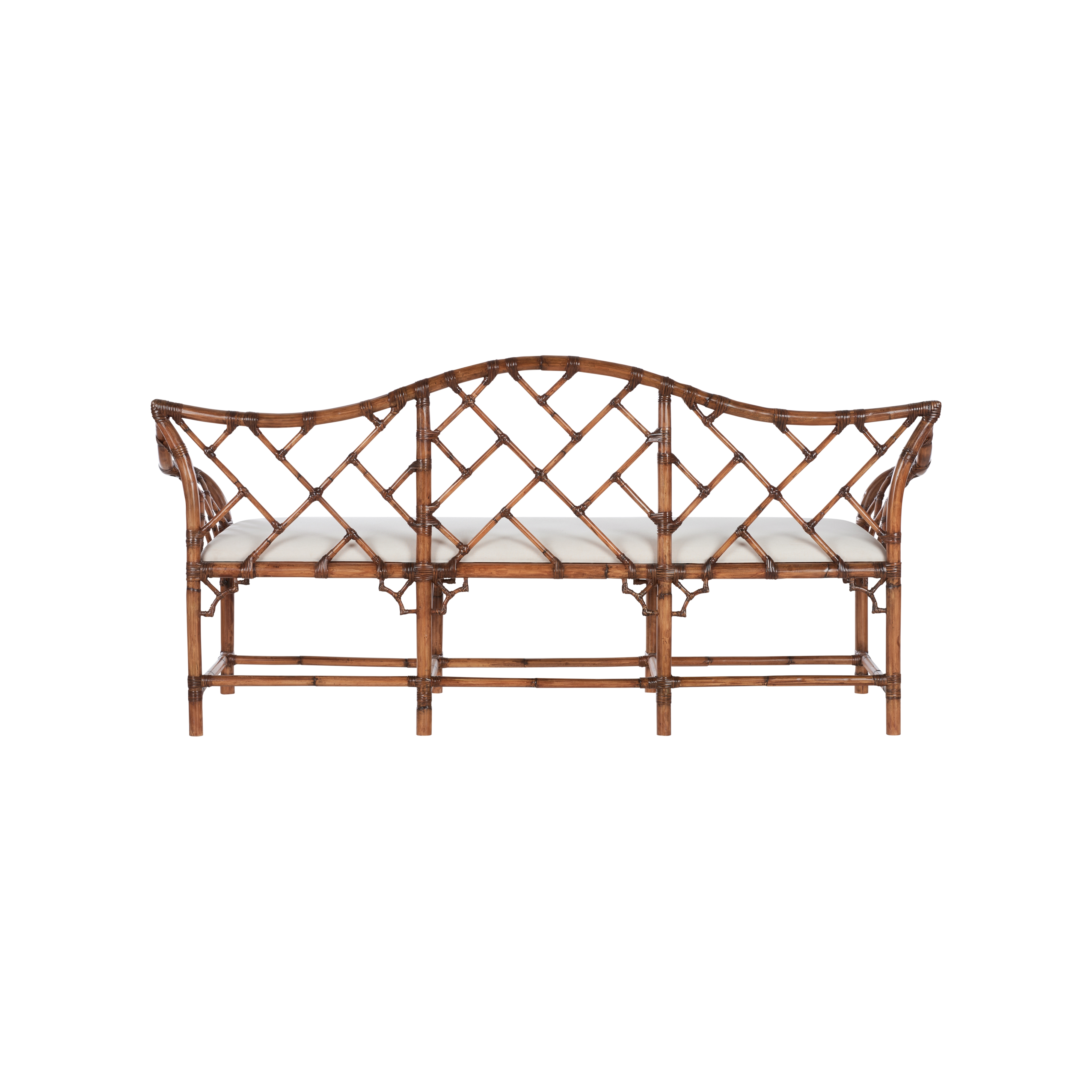 Chelsea House Chelsea House Misc Chippendale Bamboo Settee -Brown