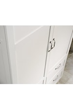 Sauder Miscellaneous Storage Transitional 2-Door Craft Armoire with Drop Leaf Extension and Power Outlets