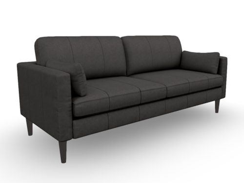 Mid-Century Modern Sofa with Two Pillows