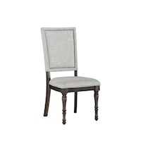 Transitional Side Chair with Upholstered Back