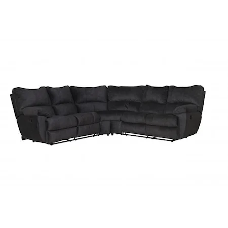 Casual L-Shaped Lay Flat Sectional 