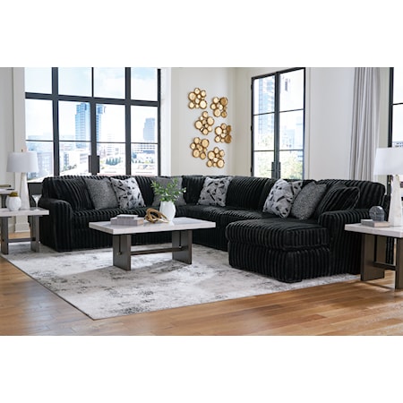 4-Piece Sectional with Chaise