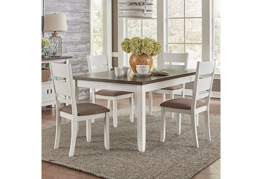 Brook Bay 5 Piece Leg Table Set by Libby at Walker's Furniture