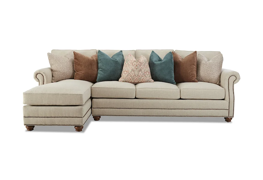 Cabrillio 2-Pc Sectional Sofa w/ LAF Chaise by Klaussner at Pilgrim Furniture City