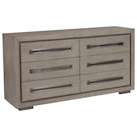 Six Drawer Dresser - Gray