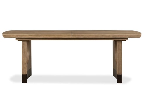 Transitional Trestle Dining Table with Extension Leaves
