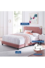 Modway Celine Channel Tufted Performance Velvet Queen Bed