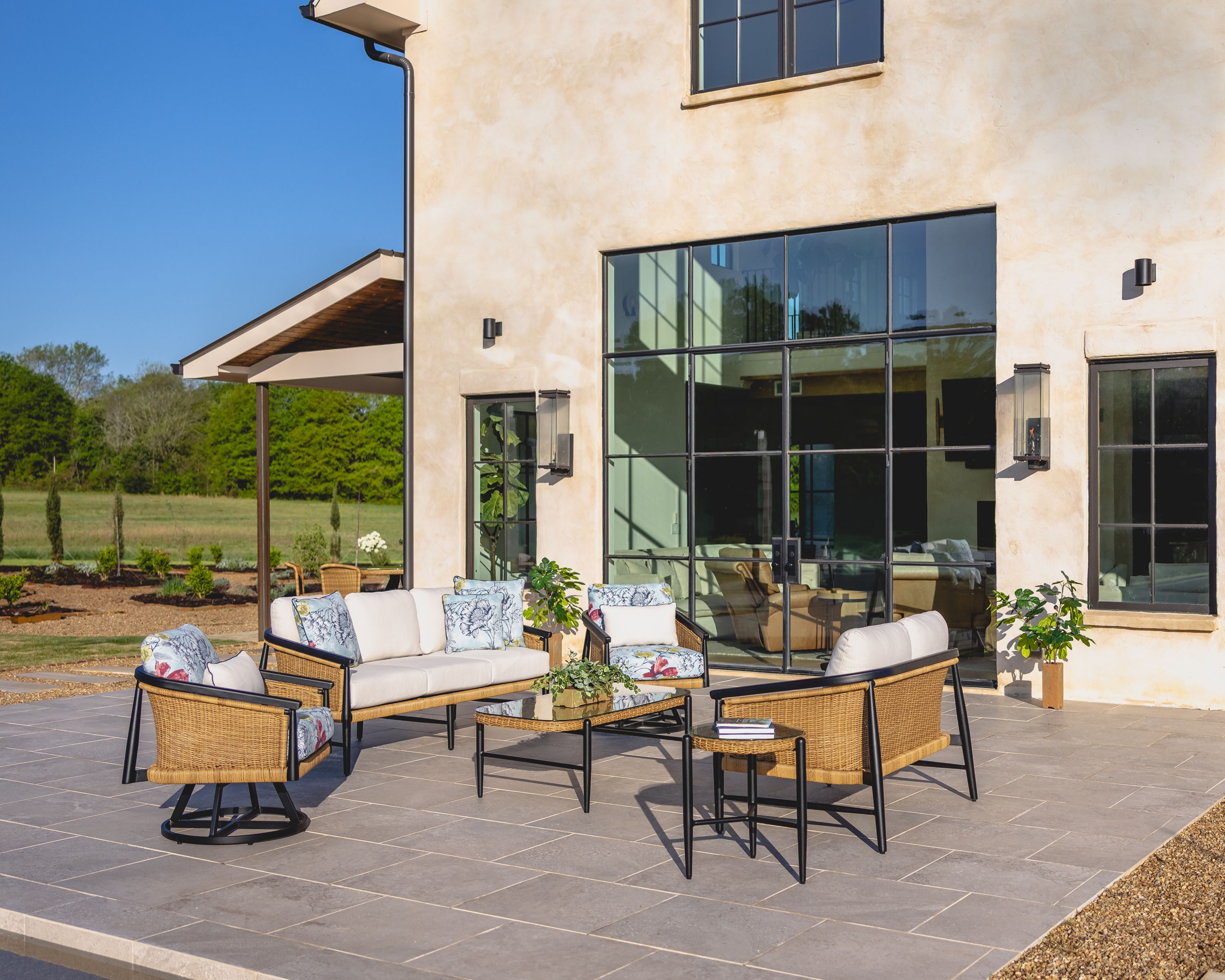 Woven-Vinyl Loveseat