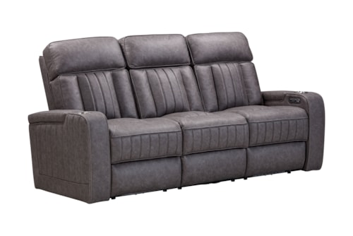 Casual Power Reclining Sofa with Power Headrests