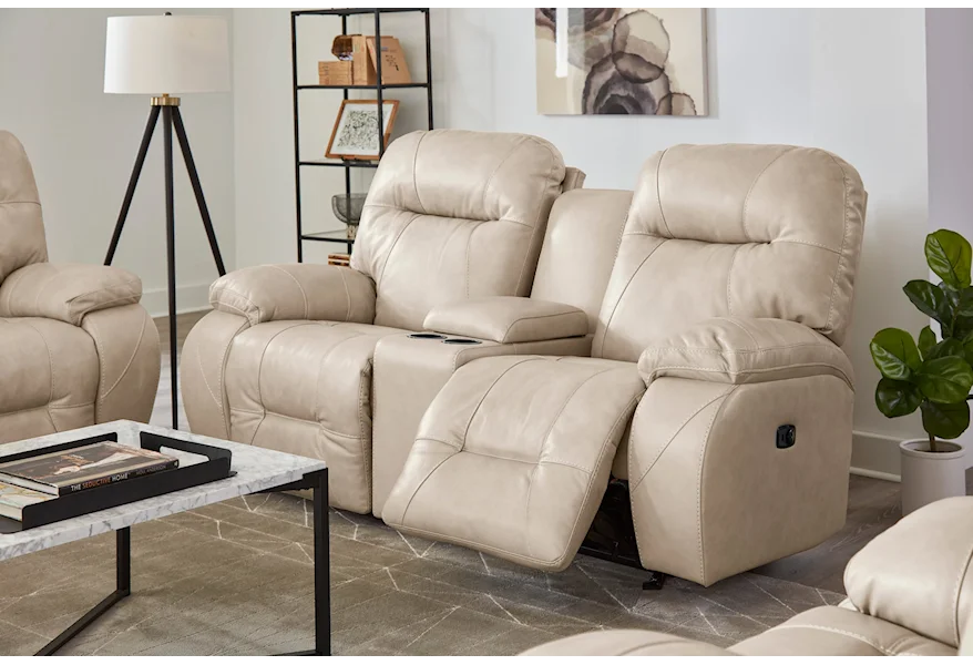 Arial Power Space Saver Console Loveseat by Best Home Furnishings at VanDrie Home Furnishings