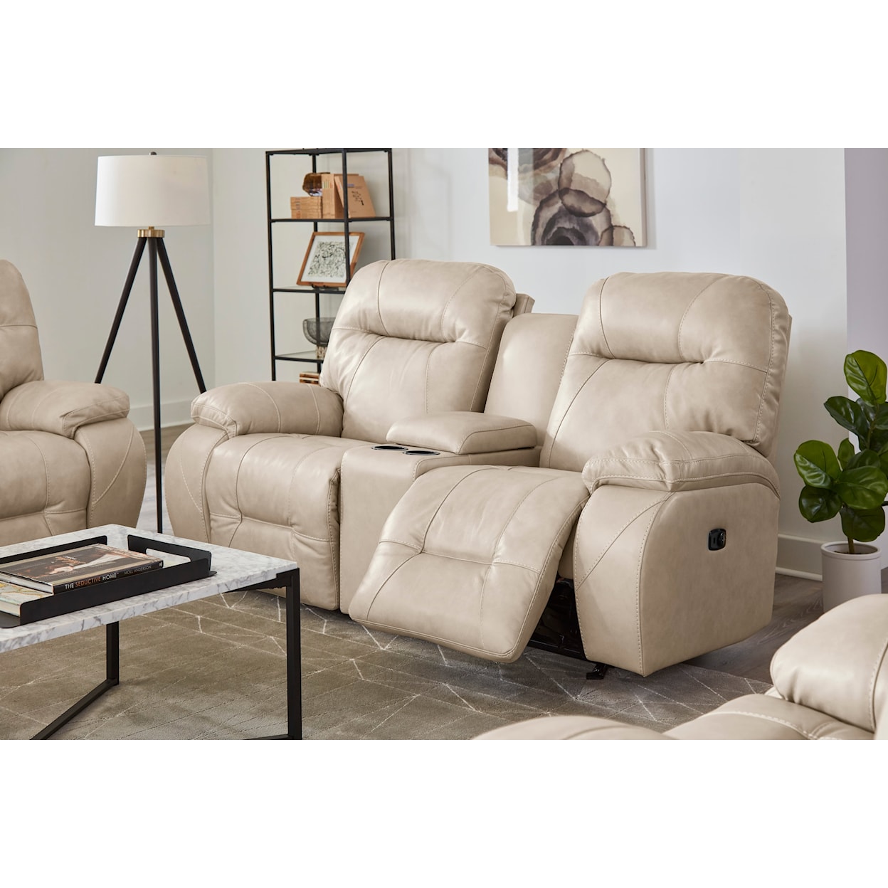 Bravo Furniture Arial Power Rocker Console Loveseat