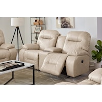 Casual Power Space Saver Console Loveseat with USB Port