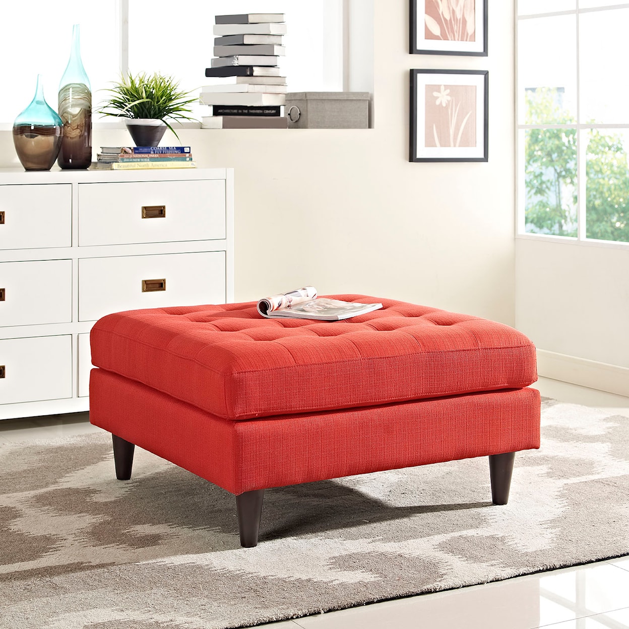 Modway Empress Large Ottoman