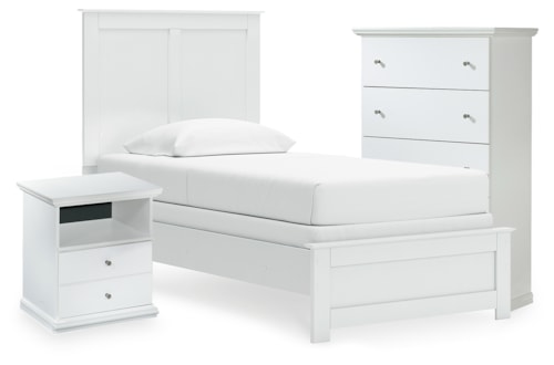 Twin Panel Bed, Chest And Nightstand