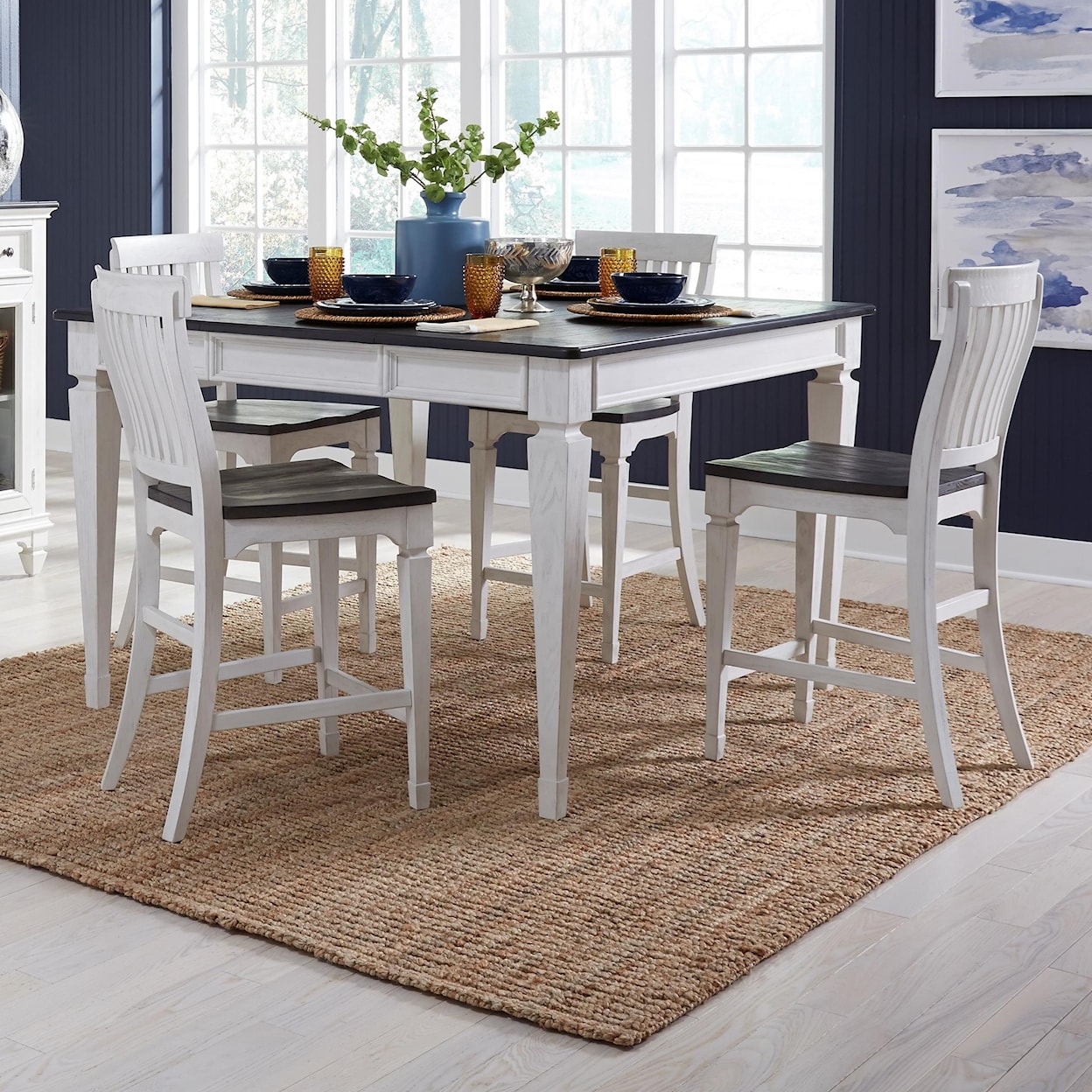 Liberty Furniture Allyson Park 5-Piece Counter-Height Table Set