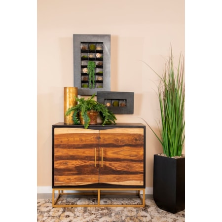 Zara 40&quot; Wood Accent Storage Cabinet