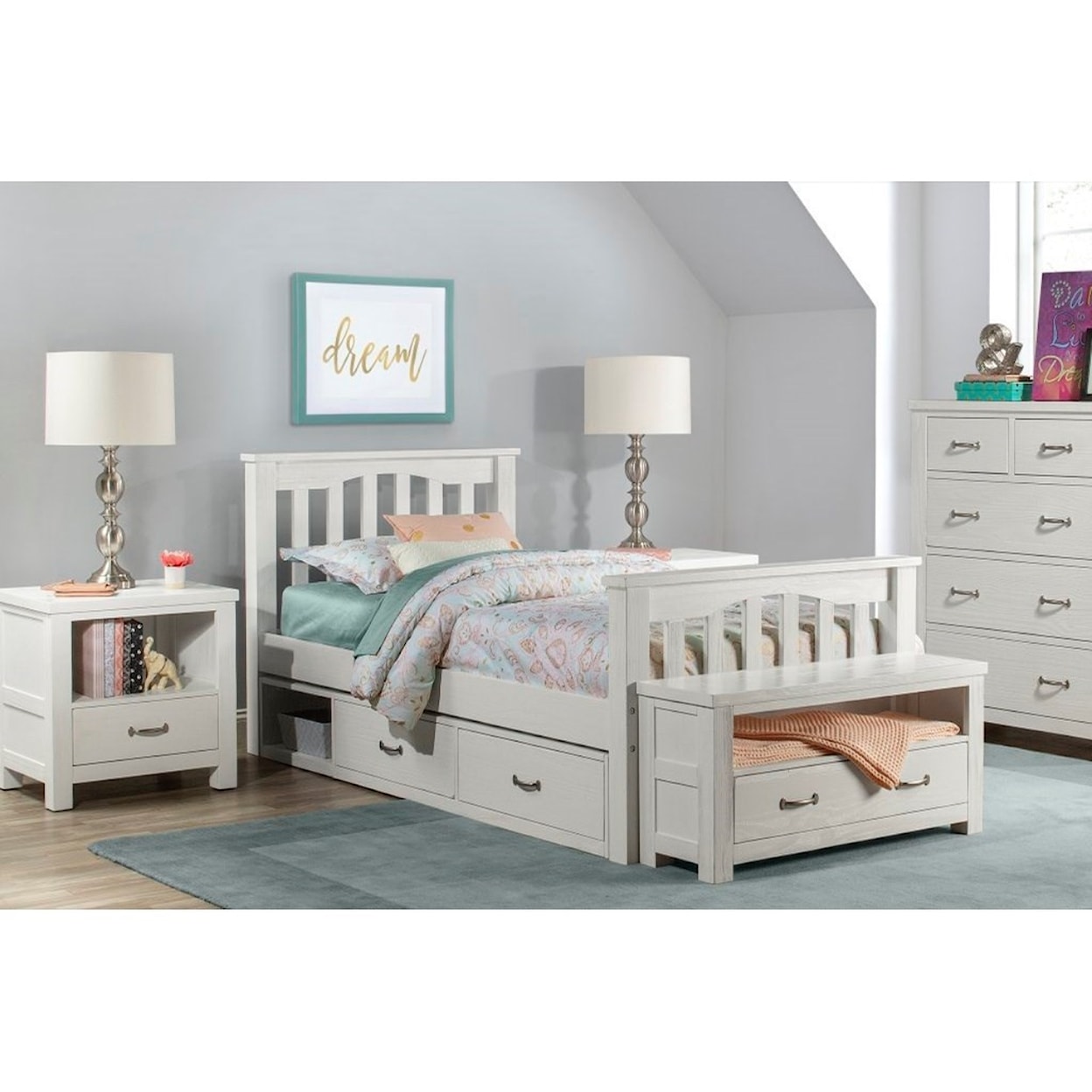 NE Kids Highlands Twin Harper Bed with Storage