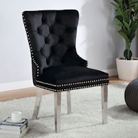 Contemporary Wingback Accent Chair with Nailhead Trim