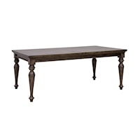 Traditional Dining Table with Extension Leaf