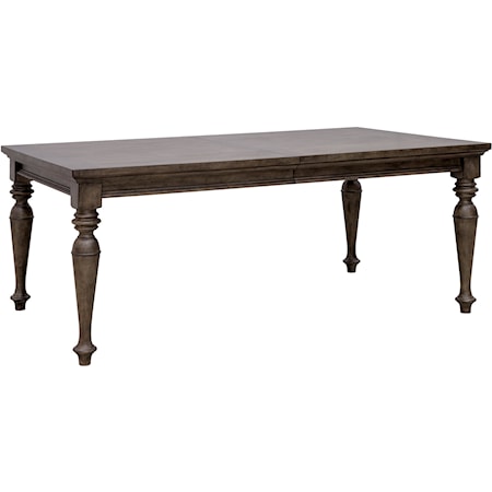 Traditional Dining Table with Extension Leaf