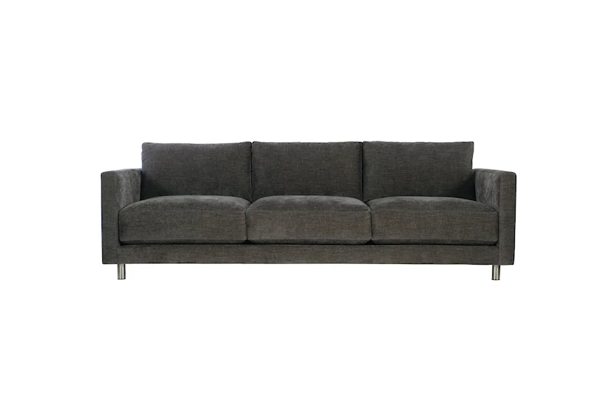 Interiors Dakota Leather Sofa Without Pillows by Bernhardt at Baer's Furniture