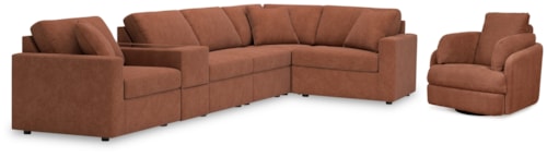 6-Piece Sectional And Swivel Glider Recliner